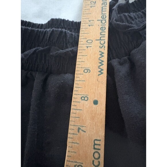 Briggs Linen Blend Wide Leg Pants Size M Black Beachy Lagenlook Boho Festival - Picture 12 of 16